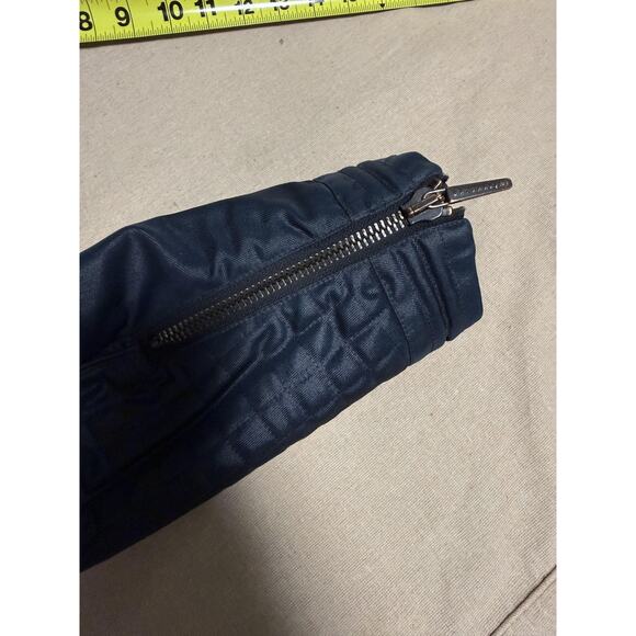 Gazzarrini Jacket Mens 50 Blue Quilted Moto Biker Full Zip Made in Italy Nylon - Picture 13 of 16